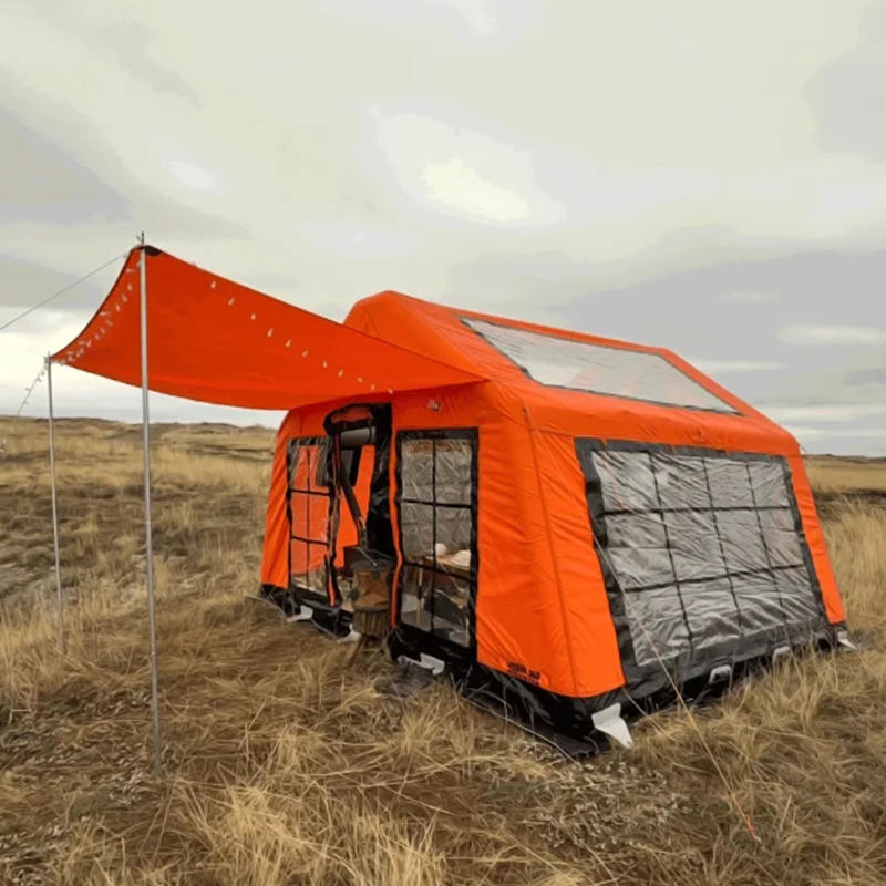 Tenda da campeggio gonfiabile panoramica per quattro stagioni per 8-10 persone