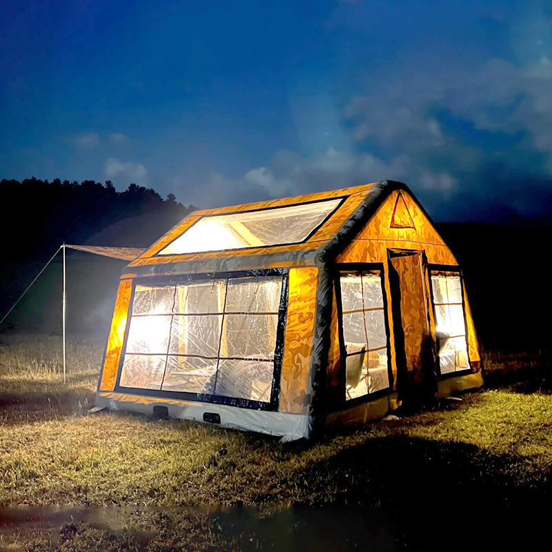 Tenda da campeggio gonfiabile panoramica per quattro stagioni per 8-10 persone