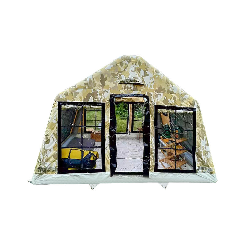 Tenda da campeggio gonfiabile panoramica per quattro stagioni per 8-10 persone